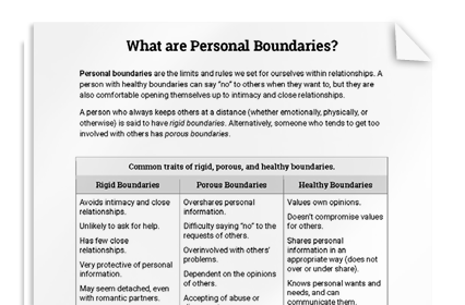 Boundaries Info Sheet