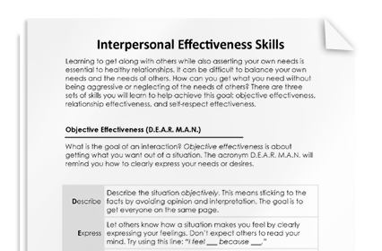 DBT Interpersonal Effectiveness Skills