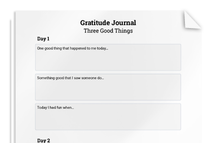 Gratitude Journal: Three Good Things