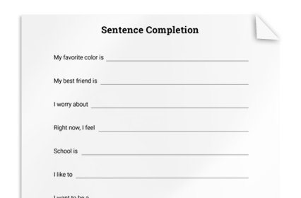 Sentence Completion for Children