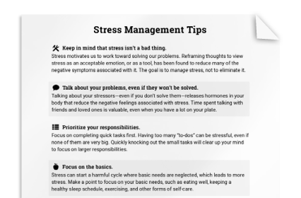 Stress Management Tips