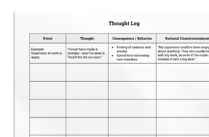 Thought Log (with example)